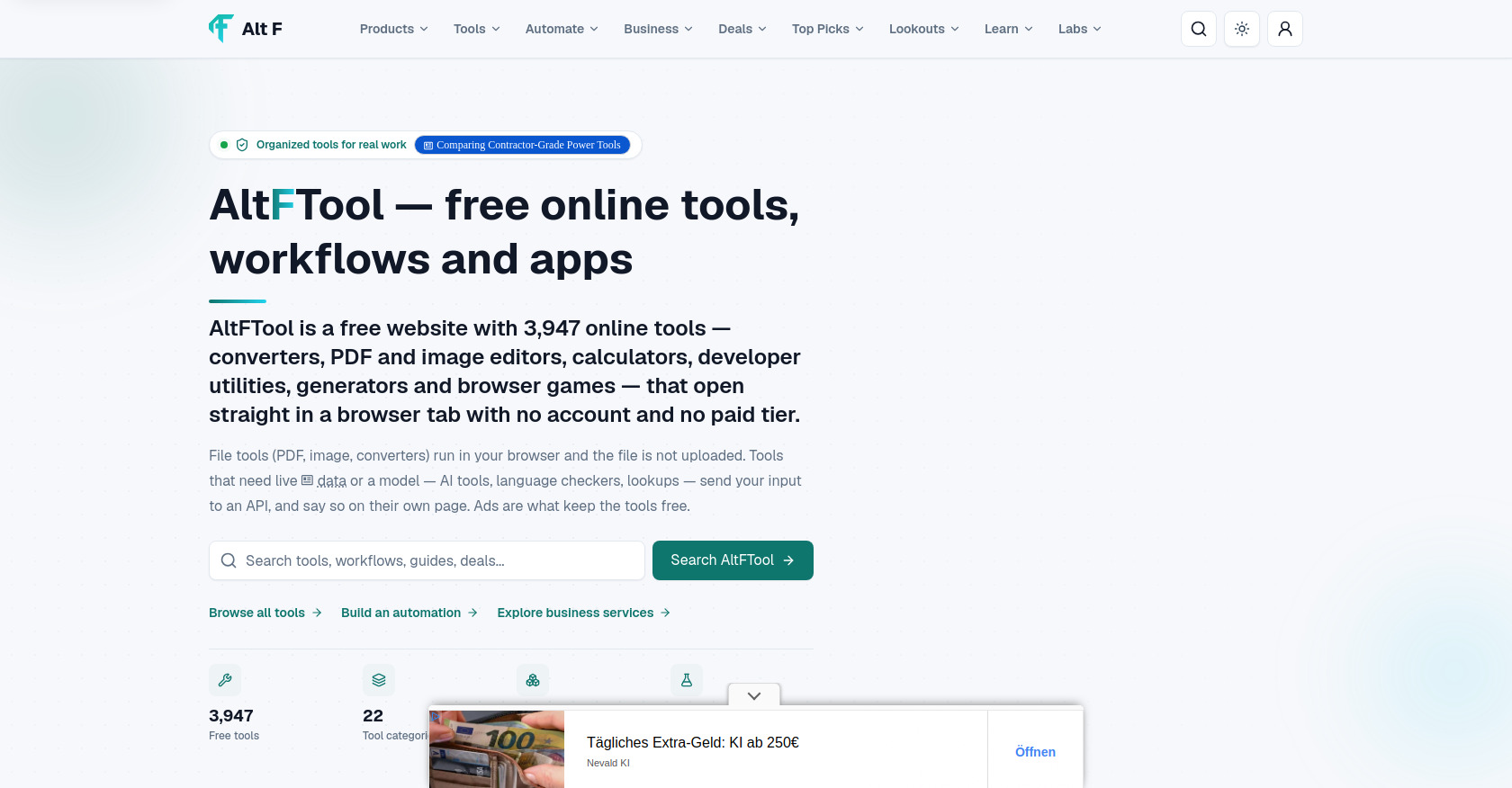 Altftool screenshot