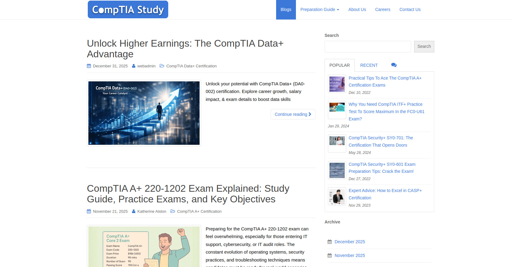 CompTIA Study | Screenshot