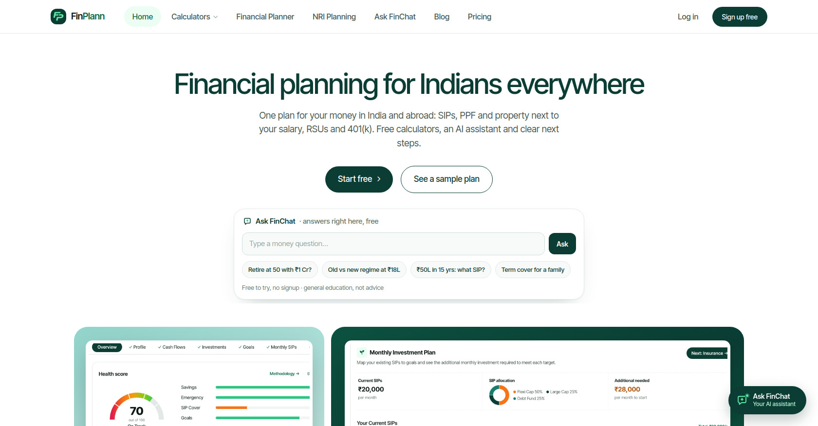 FinPlann screenshot