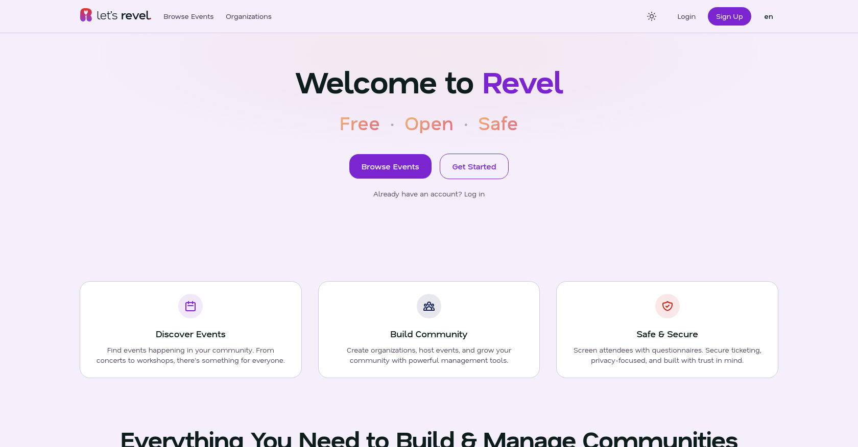 Revel screenshot