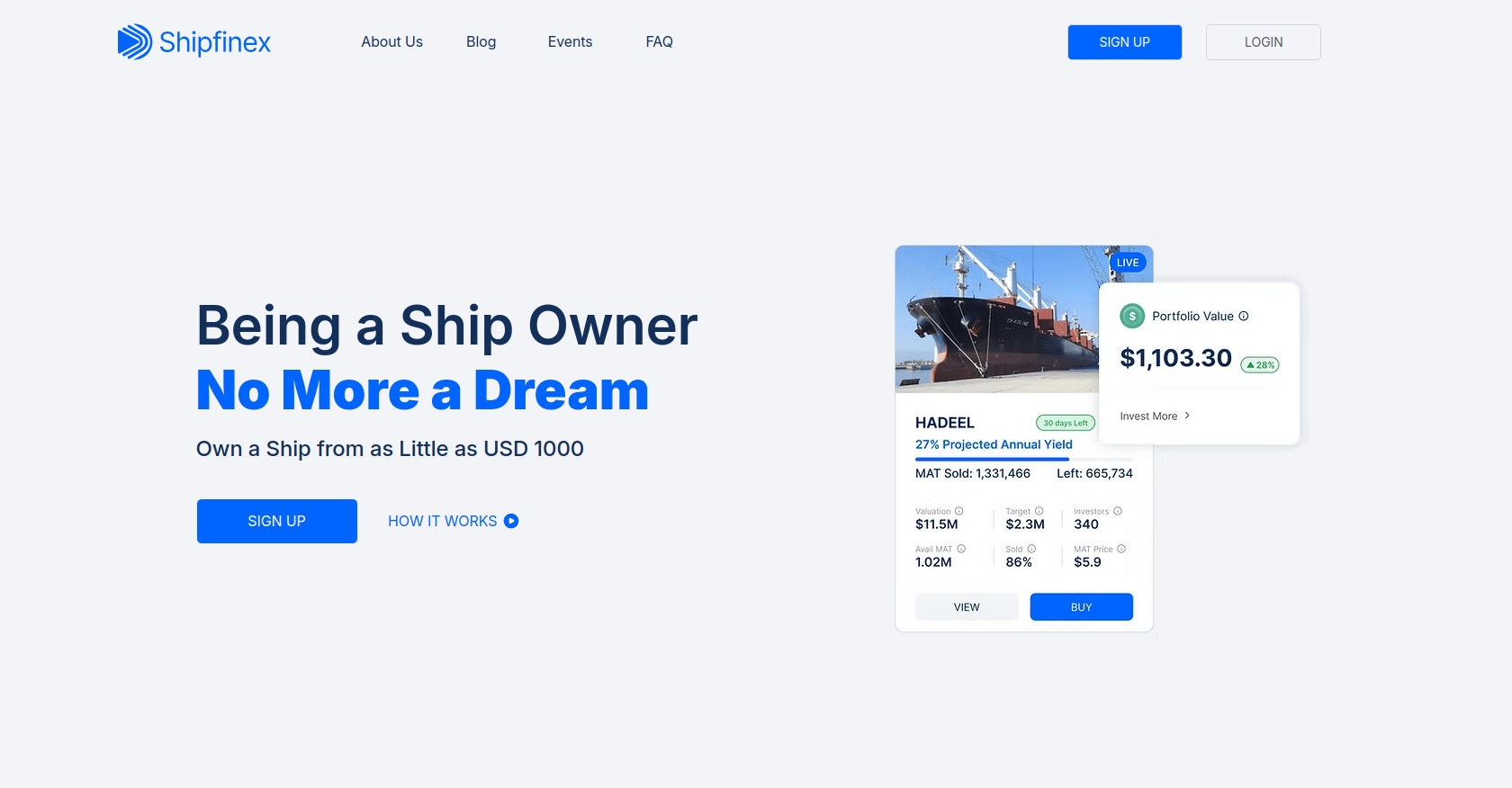 Shipfinex screenshot
