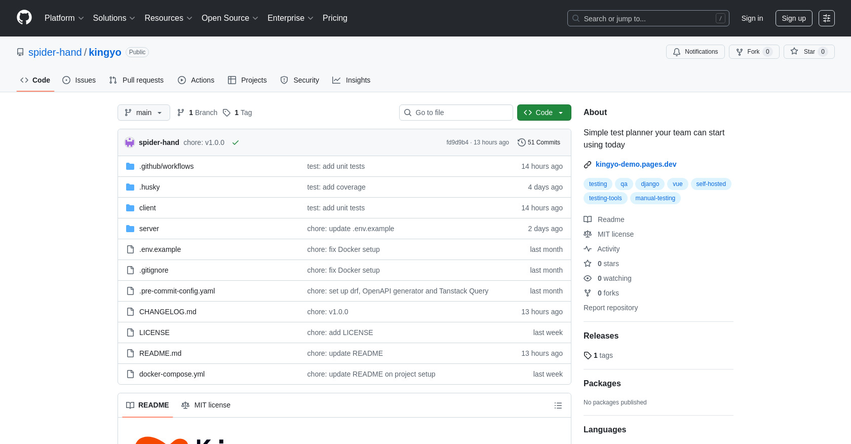 Simple test planner your team can start using today | Screenshot