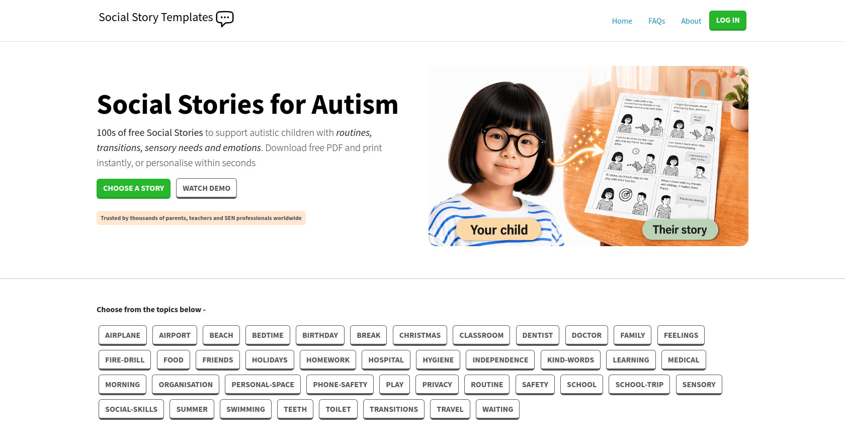Social Story Templates | Screenshot