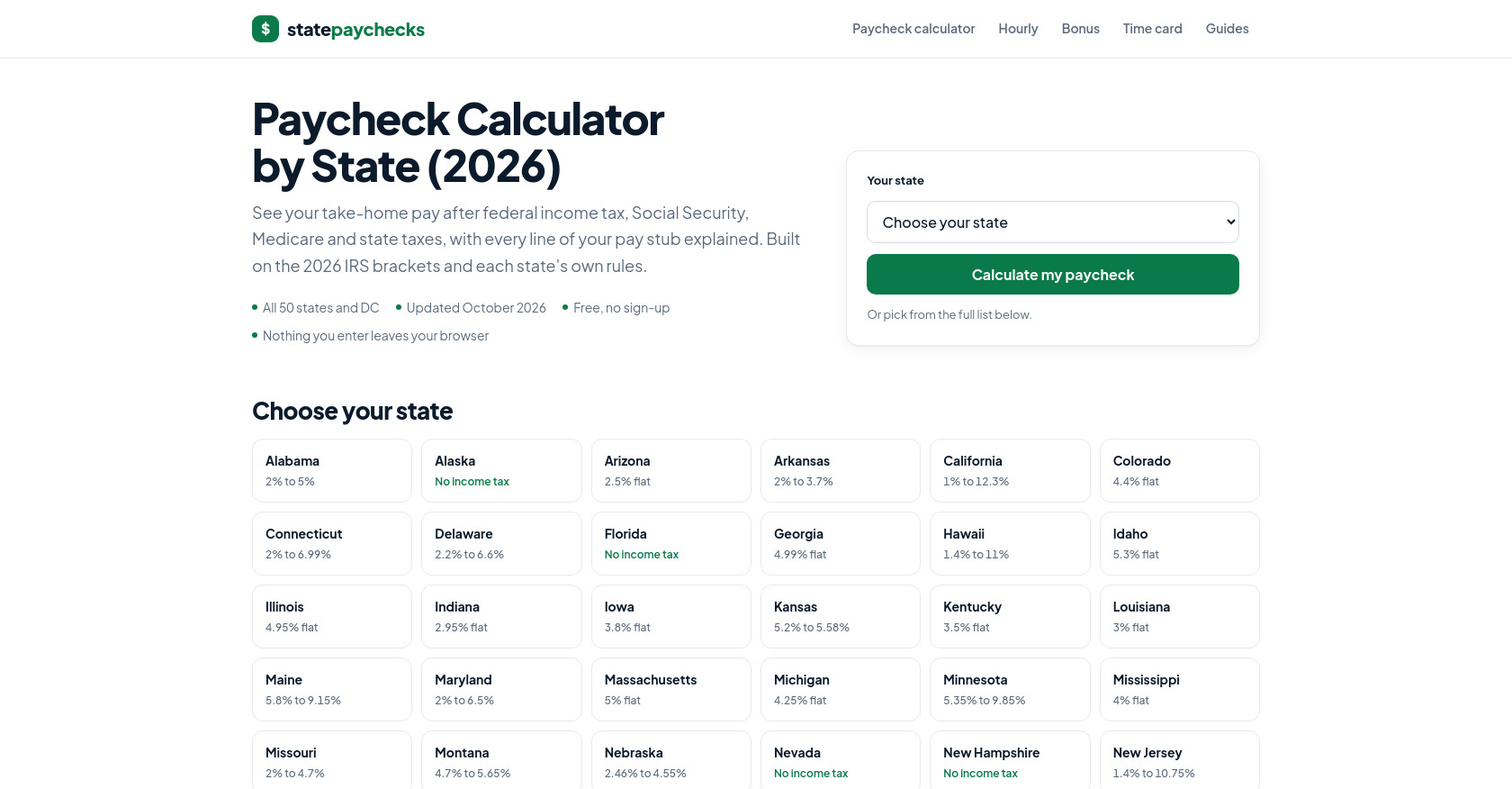 StatePayChecks screenshot