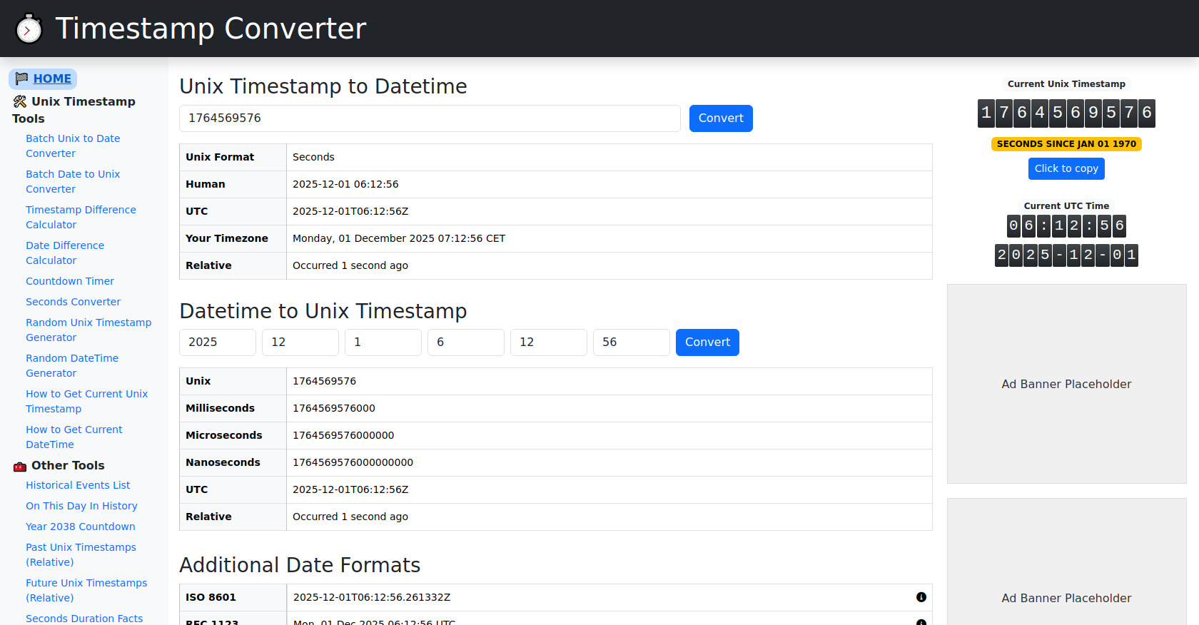 TimestampConverter.com | Screenshot