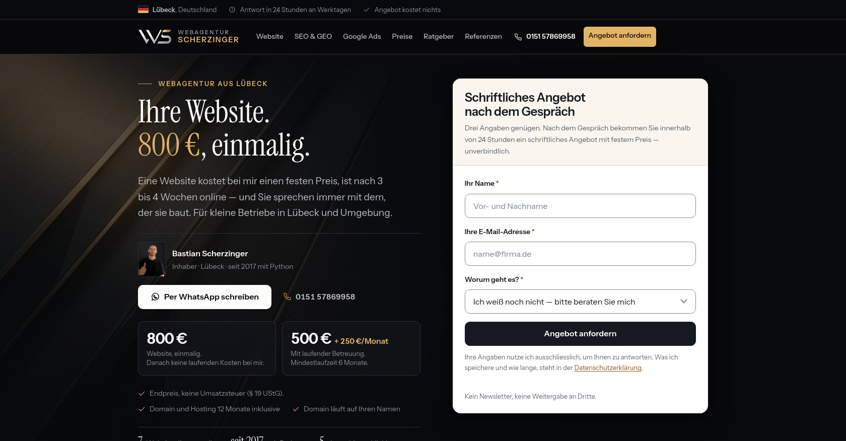 Webagentur Scherzinger screenshot